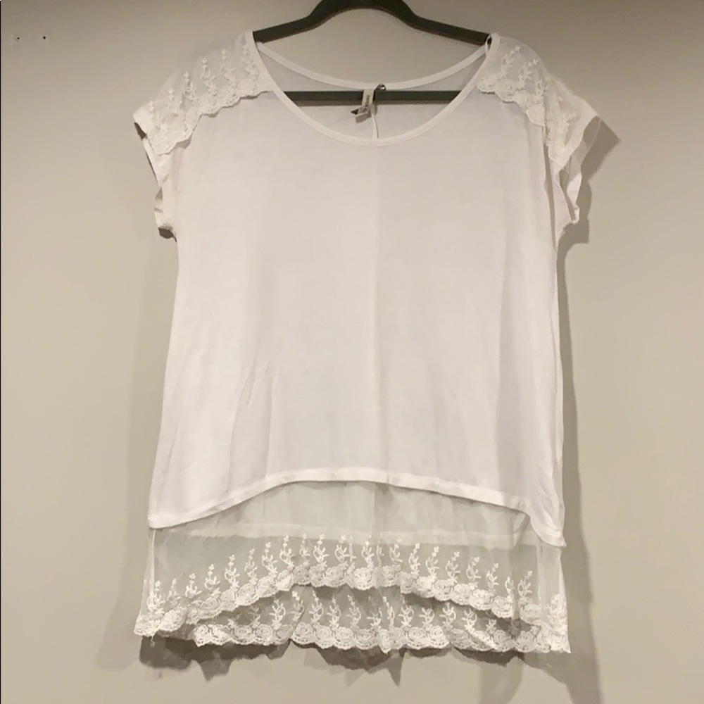 White lace top